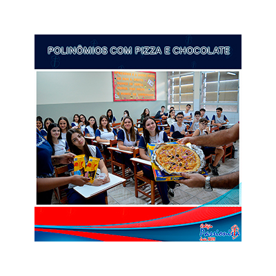 Polin�mios com pizza e chocolate - 8� Ano Col�gio Passionista Jo�o XXIII
