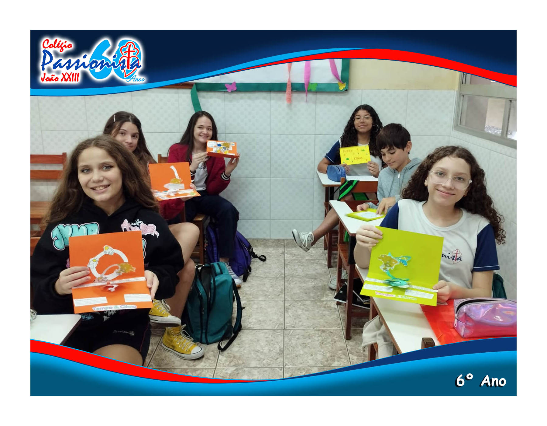 Cart�o Poup Poup sobre Tempo e Clima Col�gio Passionista Jo�o XXIII