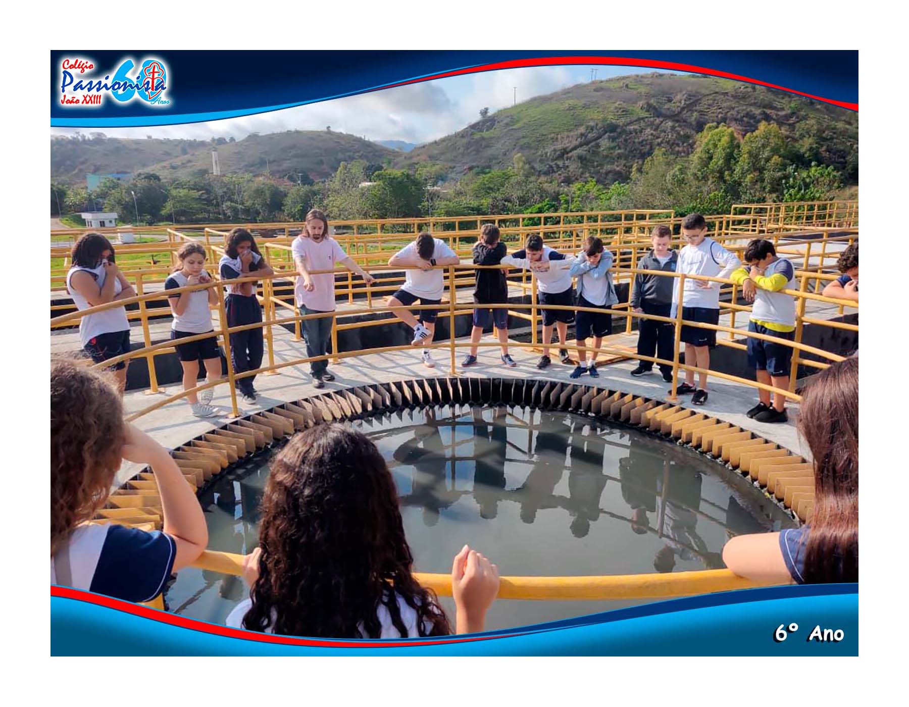 Visita � Esta��o de Tratamento de Esgoto de Colatina Col�gio Passionista Jo�o XXIII